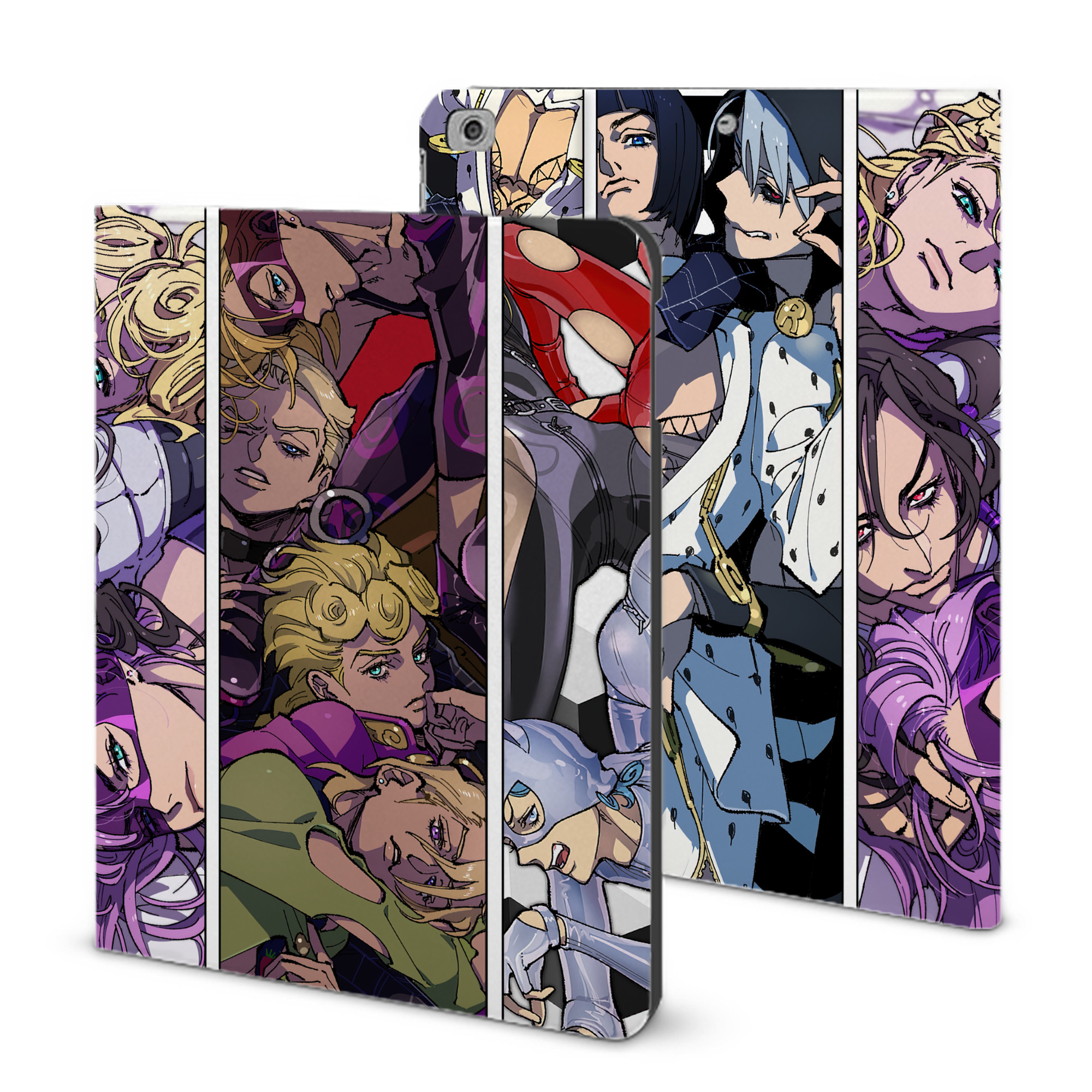 （画像用） ジョジョの奇妙な冒険 JoJo's Bizarre Adventure IPad ケース ブック型 PUレザー TPU 耐衝撃 軽量 薄型 ペン収納なし 全面保護 IPad 各モデル対応